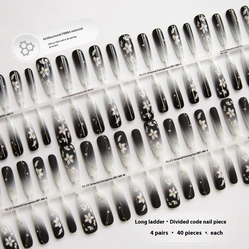 Midnight Flower Artistry Press-On Set