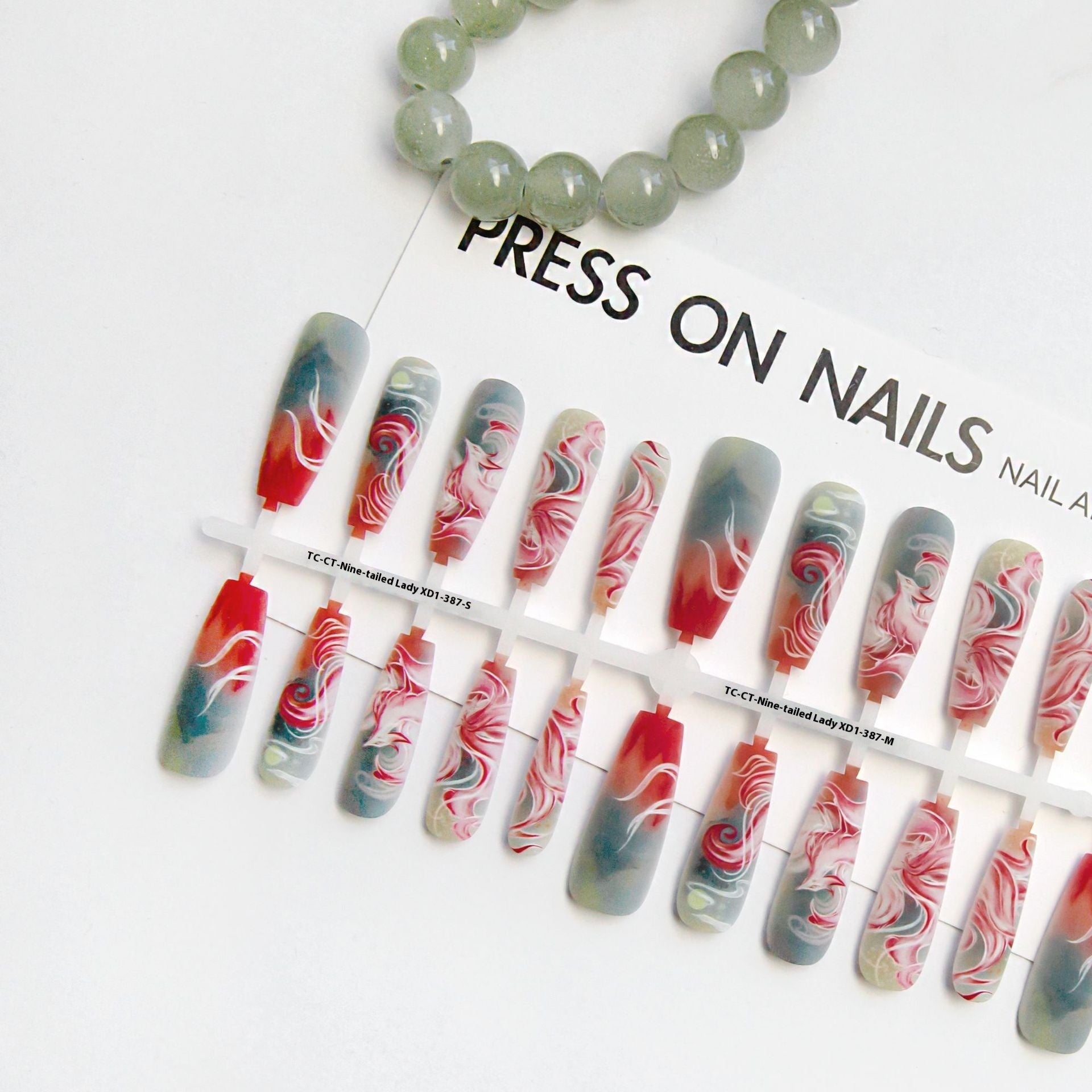 9-Tailed Artistry Press-On Nail Set