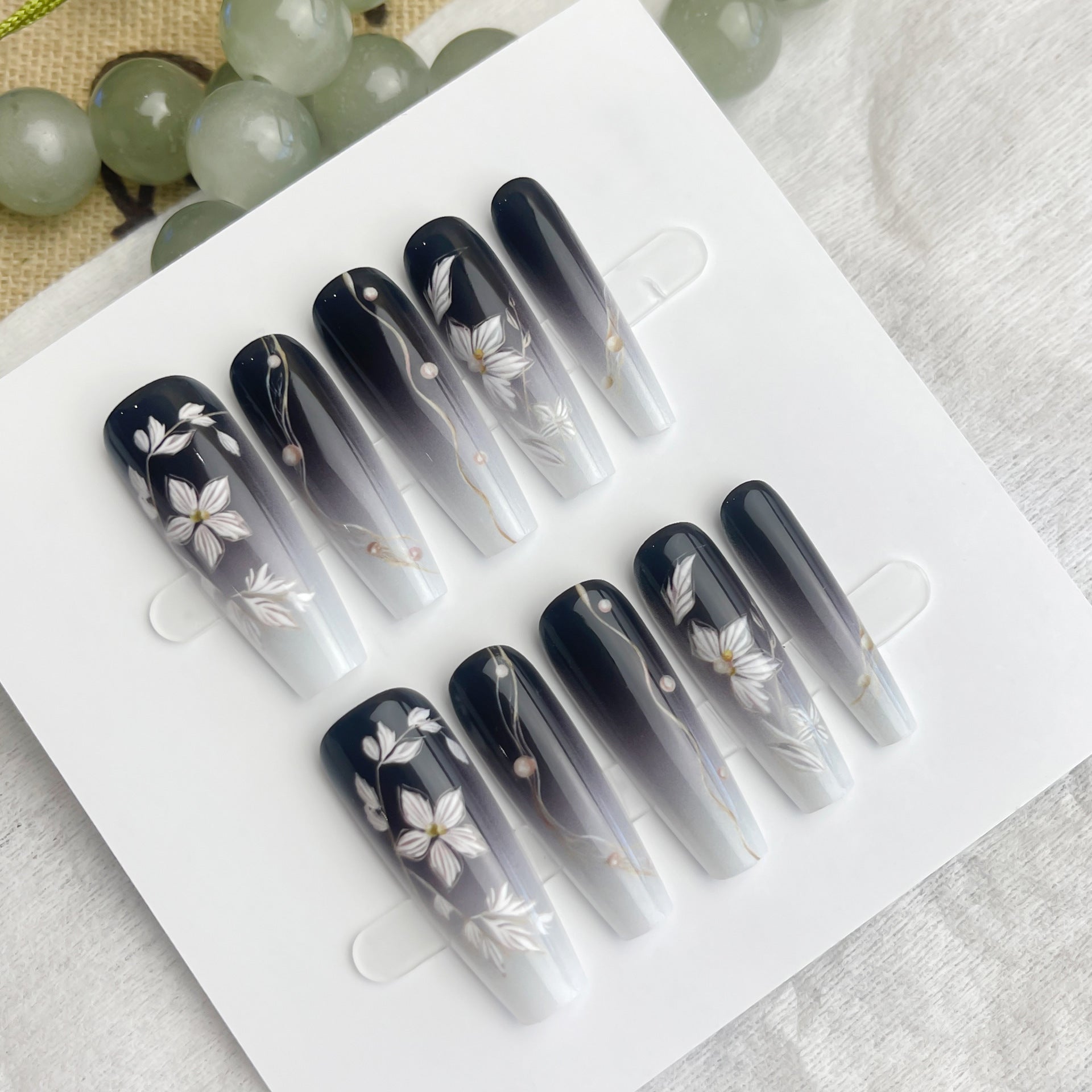 Midnight Flower Artistry Press-On Set